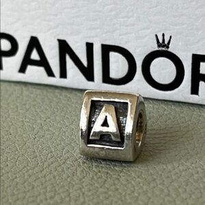 Pandora Silver 'A' Charm